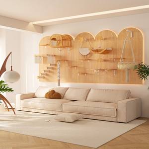 <span class=keywords><strong>Arbre</strong></span> à <span class=keywords><strong>chat</strong></span> mural personnalisable en bois massif, écologique, durable et moderne, facile à installer, avec griffoir intégré - Product Image 5