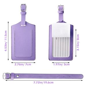 Étiquette de bagage en cuir PU souple résistante à l'eau avec motif de lettres tendance et impression de logo personnalisée en gros - Product Image 2