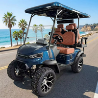 Véhicule tout-terrain électrique puissant 4 places, design surélevé, moteur AC lithium 72V, 30-50 km/h, système audio pour les loisirs à la plage
