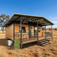 Maison conteneur pliable et extensible de 20 pieds à 2 chambres pour adultes - Villa mobile/bureau avec espace de travail à domicile et atelier