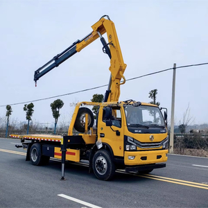 Dongfeng Xe Tải Kéo 4X2 Với Cần Cẩu Xe Tải Thủy Lực 8 Tấn Cần Cẩu Bùng Nổ Đốt Ngón Tay Người Phá Hủy Lật Phẳng - Product Image 5