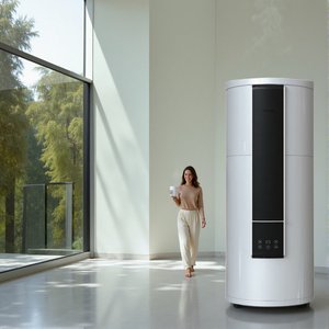 Chauffe-eau thermodynamique monobloc intégré 100L, autoportant, avec contrôle Wi-Fi, boîtier en acier inoxydable, R290, haute efficacité - Product Image 1