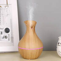 Offre Spéciale Humidificateur Ultrasonique 200ML à Grain de Bois pour Voiture et Maison avec Hygrostat, Faible Bruit, Portable USB et Brume Froide Intelligente