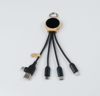 Cable de carga 3 en 1 con conectores USB tipo C, micro USB y Lightning para dispositivos iPhone y Android