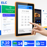 Tableta Android POE con Pantalla Táctil de 10 Puntos, 4GB/32GB, LED RGB, WiFi 6, Android 14, Resistente al Agua, Montaje en Pared, Pantalla Comercial para