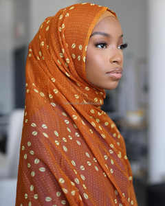 Impression Modal Respirant Doux Plissé Coton Rayonne Tissé Modal Musulman Femmes Châle Hijab Pas encore de commentaires 4 Vendus - Product Image 2