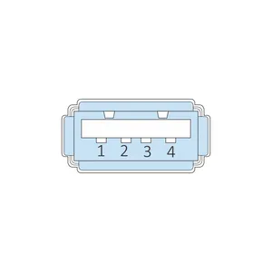 M12 समकोण पुरुष 5pin USB2.0 कनेक्टर महिला जोड़ने करने के लिए 0.5m पीवीसी AWG 24 * 2C + AWG 28*1P केबल