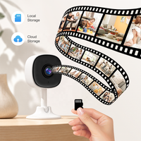 Moniteur pour bébé et animaux de compagnie OKAM 1080p avec audio bidirectionnel, détection de mouvement, vision nocturne CMOS, WiFi, caméra de sécurité intérieure sans fil miniature
