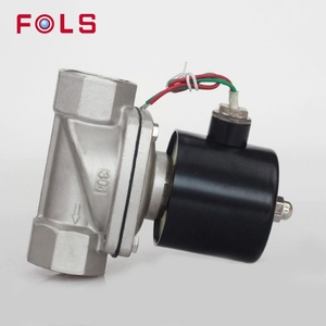 Válvula solenoide de bola de 2 vías DN32 2W-320-32 de acero inoxidable normalmente cerrada para alta temperatura, AC220V, para agua, aceites y aire, OEM - Product Image 3