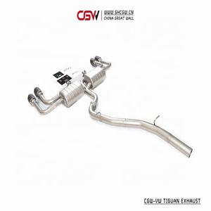 ท่อไอเสียประสิทธิภาพสูง,ท่อไอเสียสี่หัวคาร์บอนไฟเบอร์สำหรับ V W Tiguan <span class=keywords><strong>2</strong></span>.0T AWD ระบบ Catback เต็มรูปแบบ - Product Image 2