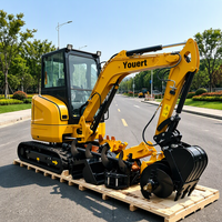 Mini-excavatrice de chantier agricole et de jardinage, 2,7 tonnes, 2 tonnes, 1,8 tonne, sur chenilles, CE EPA EURO 5, excavatrice hydraulique