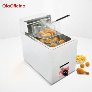 <span class=keywords><strong>Friteuse</strong></span> à gaz à réservoir unique 5,6 kW, alimentation GPL, <span class=keywords><strong>capacité</strong></span> de 6 L, équipement de friture profonde commercial pour les stands de restauration rapide, les bars à collations, économie d'énergie - Product Image 6
