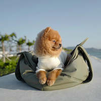 Lit de transport pour animaux de compagnie haut de gamme, léger, pour petits chiens, avec coussin réversible et tissu lavable, idéal pour les voyages et le bureau (OEM)
