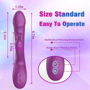 Großhandel Erwachsene Frau Lesben Teleskop Heizung Sexy Spielzeug Silikon Massage G-Punkt Dildo Zunge G-Punkt Kaninchen <span class=keywords><strong>Vibrator</strong></span> für Frauen - Product Image 5