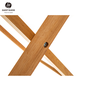 Meubles d'hôtel 5 étoiles Porte-bagages ultra-mince Pieds droits Supports de rangement et étagères Invité Caoutchouc Bois - Product Image 2