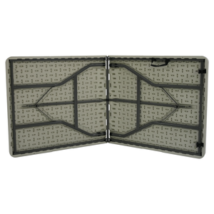 Table de plage pliante compacte en plastique blanc léger de 5 pieds pour pique-nique, barres de sable, salle à manger au bord de la piscine - Product Image 5