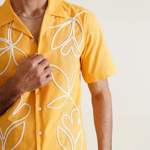 Chemise boutonnée décontractée pour homme en tissu Oxford 100 % coton, respirante et à séchage rapide pour l'été, service OEM disponible - Product Image 1