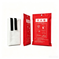 Couverture anti-feu en fibre de verre résistante aux hautes températures, couverture de sécurité domestique pour les incendies d'huile et les situations d'urgence