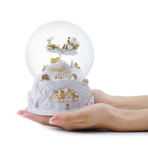 Globo de nieve con purpurina personalizado de fábrica OEM, globos de nieve blancos, Navidad con caja de música, globo de nieve - Product Image 5