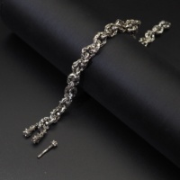 Bracelet chaîne de conception privée 925 breloque en argent hommes bijoux chaîne Bracelet avec fermoir à vis