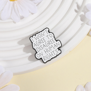 Spilla Smaltata 'Non Accetterò di Differire sull'Immunità Umana', Citazioni Divertenti, Decorazione per Zaino, Distintivo da Bavero, Regalo di Gioielleria - Product Image 3