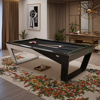 Table de billard de luxe en bois massif de 7/8/9 pieds, fabrication directe d'usine, personnalisée, avec plateau en ardoise, poches en cuir véritable, accessoires de qualité supérieure