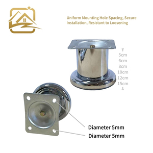 Factory Wholesale Multiple heights golden pipe leg metal <b>sofa</b> legs iron furniture leg easy installation for <b>sofa</b> <b>bed</b> and cabinet - Product Image 3