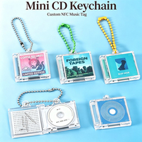 SUNSHING Mini CD personnalisé NFC, porte-clés, étui d'album, boîte cadeau photo personnalisée, breloques porte-clés, promotion musicale, recyclable