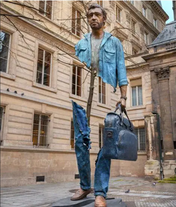 Statua di <span class=keywords><strong>Bruno</strong></span> il Viaggiatore in Bronzo Fuso su Misura, a Grandezza Naturale, per Paesaggi Costieri - Product Image 4