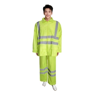 Chaqueta Impermeable de Motocicleta y Bicicleta de Alta Visibilidad, Diseño de Doble Capa, Tela Oxford de Alta Calidad, Traje de Lluvia Resistente - Product Image 4