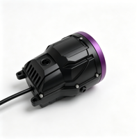 Phare LED MXB LM 3 pouces à quatre boules de dragon, 100W 12V, faisceau haut/bas, universel pour moto et voiture tout-terrain