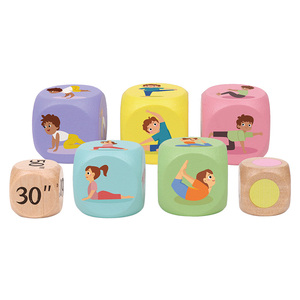 Fabricante Chino, Marca <span class=keywords><strong>MIMI</strong></span>, Certificado EN71, Dados de Yoga de Madera con Logotipo Impreso Personalizado, con Caja de Color para Manualidades y Regalos - Product Image 1