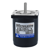 Moteur à induction monophasé TVT 180W avec réducteur de vitesse, boîte de vitesses, petit moteur AC, boîtier en alliage d'aluminium, bobine en cuivre