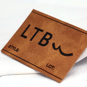 Custom High Quality Garment Hats <strong>Brand</strong> Logo Iron on Patch Labels for Jeans Pu Genuine Leather Patches - Product Image 5