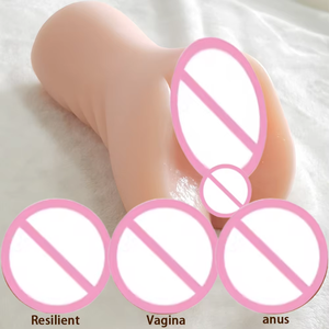 YAQU Vaginal Masturbador Tpe Masturbação Cup Two-channel Amor Homem Boneca Lavável Portátil Masculino Masturbador - Product Image 1