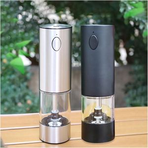 Stainless Steel Automatic Salt <b>Pepper</b> Shakers Set Electric <b>Grinder</b> Rechargeable Lithium Battery Adjustable Coarseness Dishwasher - Product Image 3