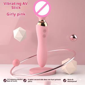 Baguette vibrante rechargeable par USB à double extrémité pour femmes, stimulation du point G, clitoridienne, étanche, faible bruit, masseur <span class=keywords><strong>sextoy</strong></span> féminin - Product Image 3