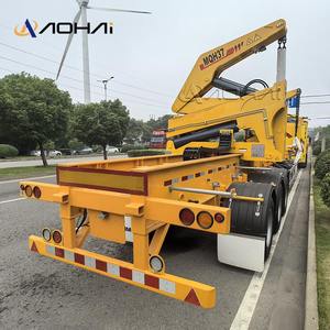 مقطورة رافعة جانبية بسعر المصنع 3 محاور محمل ذاتي هيدروليكي قابل للتمديد 40 قدم مقطورة - Product Image 4