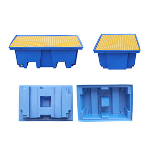 Three 3 Drums Ibc Contención de derrames Polietileno Poly Deck Pallet Tarimas Antiderrames Para 1 2 3 Tambos - Product Image 5