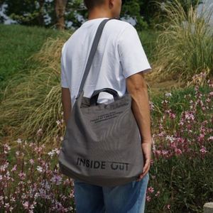 Sac fourre-tout en toile de coton personnalisé avec logo, écologique, grand format, à bandoulière unique, vente en gros - Product Image 2