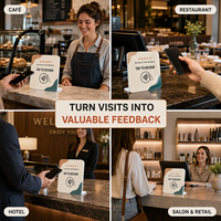 Carte NFC Google Review Vorx Tech avec texte personnalisé et code QR dynamique programmable, en PVC acrylique, OEM ODM