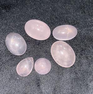 Lote de piedras preciosas sueltas de cuarzo rosa de primera calidad para usar en la fabricación de joyas, lote de piedras preciosas de cuarzo pulido de tamaño libre - Product Image 1