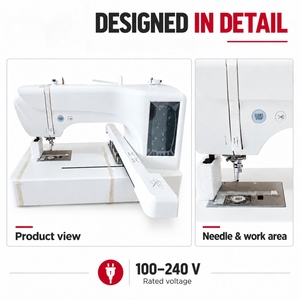 Máquina de Bordar Computarizada de Cama Plana, de Una Sola Aguja, 380*200mm, con Patrones Integrados, para Uso Doméstico - Product Image 5