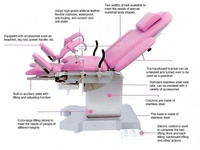 Table d'opération médicale chirurgicale ergonomique à double commande avec tête de lit à double articulation et plateau de jambe à ressort à gaz pour salle d'opération