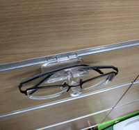 Étagères d'affichage en plastique pour magasin de détail, panneau perforé ouvert, support pour lunettes optiques, support pour lunettes de soleil, panneau à lattes imbriquées, support pour lunettes