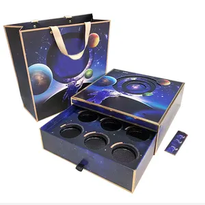 Custom 2024 New Portable Clamshell Paper Box Packing Box Flow Heart Custard Mooncake Gift Box