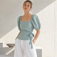 Tissu en lin européen pour vêtements, 100% lin naturel pur, matière textile pour robe d'été, chemise, vêtements, vente en gros
