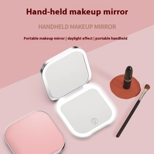 Competitive Price Rechargeable Double-Sided Pocket <b>LED</b> Cosmetic Magnifying <b>Mirror</b> Folded Design for Travel Makeup Box Packed 3X - Product Image 6