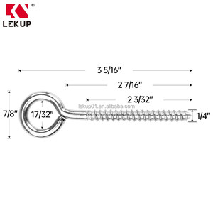 Crochets <span class=keywords><strong>à</strong></span> œillet métriques M6 en acier inoxydable 304 robustes de 3,3 pouces, <span class=keywords><strong>à</strong></span> vis autotaraudeuse, vente directe usine - Product Image 2