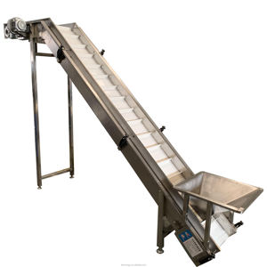 Nicht standard mäßiger kunden spezifischer Förderer in Lebensmittel qualität PVC <span class=keywords><strong>Big</strong></span> Dip Angle Elevator Förderband aus Edelstahl - Product Image 6